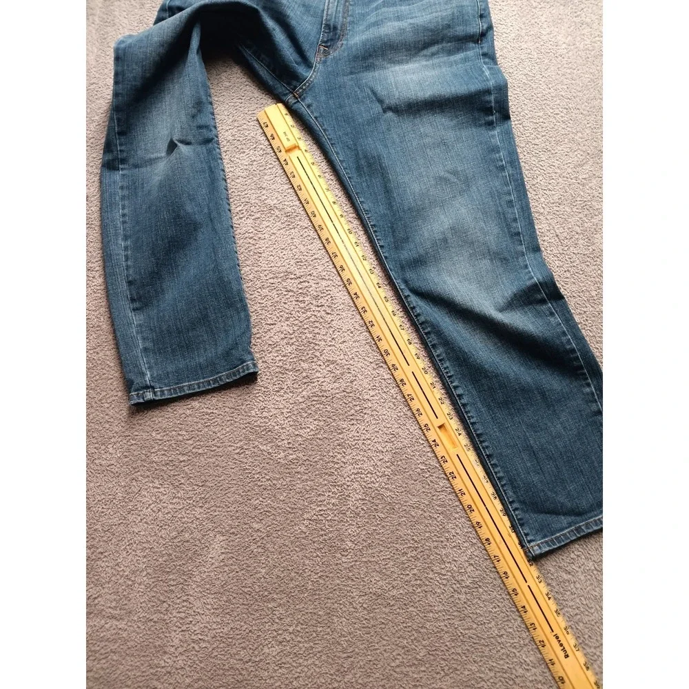 Lucky Brand 221 Straight Jeans‎ Men 38x32 Blue Medium Wash Faded Whiskered
